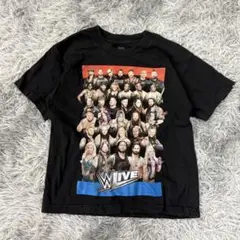WWE LIVEツアーレスラーTシャツ/両面プリント/キッズサイズ/ブラック