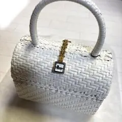 【新品未使用】LANCEL イタリア製 ヴィンテージかごバック