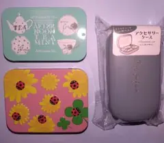 アフタヌーンティー ・ カルディ ミニ缶 アクセサリーケース付き