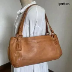 ◇ genten ゲンテン レザーショルダーバッグ アンティーク加工 ◇