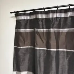 NEED’K ニーディック カーテン 片開き　ボーダー　ブラウン