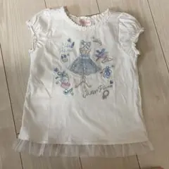 メゾピアノ　半袖シャツ 110 mezzo piano Tシャツ　白