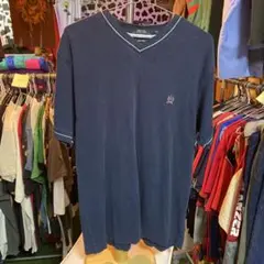 トミー　Tシャツ　刺繍　Y2K リブ　コーデュロイ