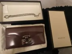 GUCCI チェーンウォレット パープル