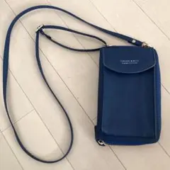 FOREVER MINEYO スマホショルダー　バッグ　お財布　ネイビー