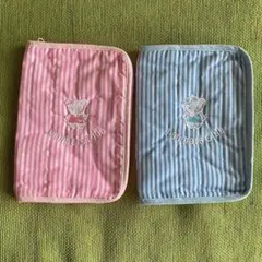 ポーチ　2点セット(ピンク、ブルー)