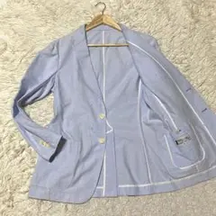 良品✨鎌倉シャツ テーラードジャケット 水色 48 M 2B メンズ 薄手