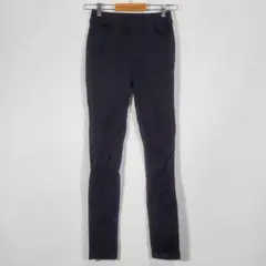 【新品・未使用】QIUSE レディース パンツ 黒 無地 裏起毛 ウエストゴムM