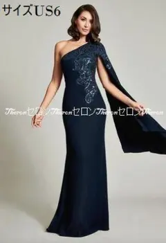 新品✿TADASHI SHOJI タダシショージ リーフ柄刺繍ロングドレス