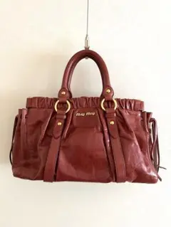 ミュウミュウ miumiu★2way ショルダー/ハンド バッグ レザー ピンク