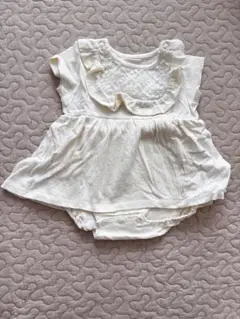 mamaraku フリル刺繍ロンパース 70