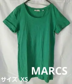 MARCS 緑色 半袖 Tシャツトップス 斑点模様 スリム XS