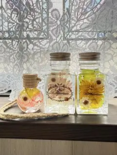 ハーバリウム 角瓶50ml 2本セット＋おまけ