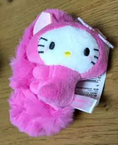 新品　平成ふわふわ尻尾マスコット　ハローキティ　ぬいぐるみ