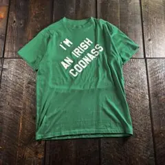 古着　８０sヴィンテージ　ヘインズ　Tee　Tシャツ　グリーン　L