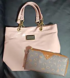 VIVAYOU 　バッグ　長財布　セット　ブラウン　ピンク　L字型財布