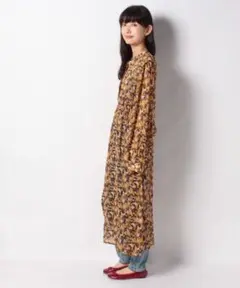 カスタネ【 Kastane】ペイント柄シアーワンピース フリーサイズ