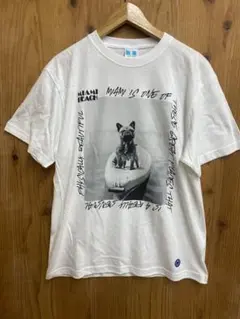 map of sky MIAMI BEACH フォトTシャツ ホワイト　L
