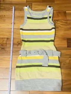 【美品】グレースコンチネンタル　ニットワンピース　カラフル　ノースリーブ
