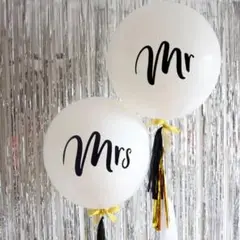 結婚式 風船 撮影小物 ウエディング バルーン mru0026mrs 2種類セット