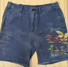 Polo ラルフローレン ハワイ刺繍 ハーフパンツ 36インチ