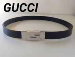 【GUCCI】Gバックルベルト レディース ブラック