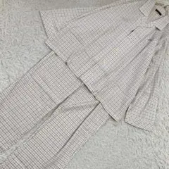 《美品》 DAKS セットアップ パジャマ アイボリー LL チェック柄