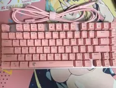 e元素 ゲーミングキーボード 青軸 ピンク