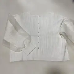 MILLION Carats ホワイト シアーバルーンスリーブ トップス