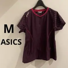 【タグなし未使用 】ASICS アシックス紫とピンク Vネックウェア　M