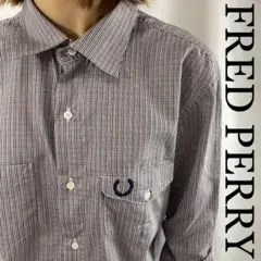 ☆希少☆フレッドペリー ワンポイント刺繍 マルチカラー チェック柄シャツ