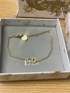 Dior ゴールド ダブルリングブレスレット