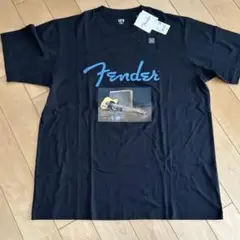 Fender ギター プリント Tシャツ 黒　ユニクロ