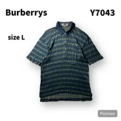 【即購入OK】Burberry’s 半袖ポロシャツ　サイズL ネイビー