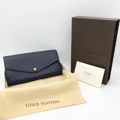 【美品】ルイヴィトン アンプラント サラ ノワール モノグラム レザー ネイビー