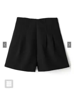 GRL ショートパンツ ハイウエストタックショートパンツ ブラック 黒