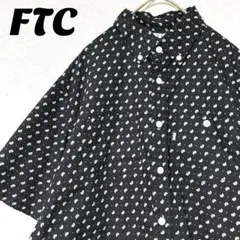 FTC ペイズリー柄 BDシャツ 長袖 総柄 黒 S 日本製　ボタンダウンシャツ