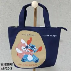 トートバッグ スティッチ　エンジェル ネイビー　ディズニー　キャラクター