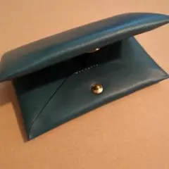 【未使用品】HOFF ダークグリーン レザー カードケース