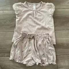 フリル袖花柄ショートパンツセット 90