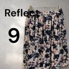 SUMMERSALE　【美品】　リフレクト　スカート　ボタニカル　9　タック