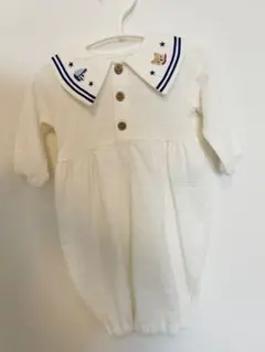 オーガニックコットン セーラー襟ロンパース size50-70