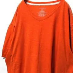 ノーバウンダリーズ 無地 Tシャツ オレンジ だいだい色 XL 古着