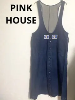お値下げPINK HOUSE ピンクハウス ジャンバースカートデニム