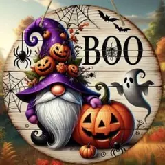 ハロウィン BOO 木製ウェルカムボード