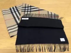 BURBERRY バーバリー 大判マフラー カシミア100% 定価112000円
