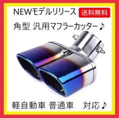 ★★【新商品】★マフラーカッター 2本出し 大 角型 チタン