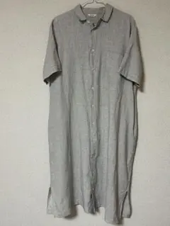 HEAVENLY グレー シャツワンピース 半袖
