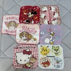 キャラクター柄ハンカチ 7枚セット