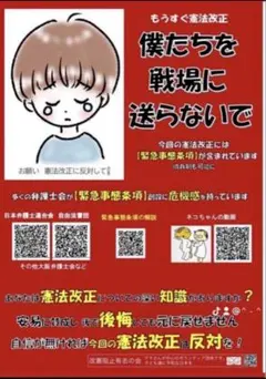 憲法　改憲反対チラシ250枚